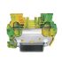 RS PRO 1-Way DIN Rail Earth Terminal Block, 4mm², 24 → 10 AWG Wire, Spring, PA 66 Housing