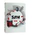 SAM Notizbuch mit Festeinband, A5 drahtgebunden