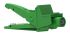 Electro PJP Alligator Clip, Nickel-Plated Steel Contact, 20A, Green