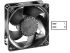 ebm-papst AxiACi 120 Series Axial Fan, 115 V ac, 230 V ac, AC Operation, 138m³/h, 4.4W, IP65, 120 x 120 x 38mm