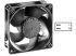 ebm-papst AxiACi 120 Series Axial Fan, 115 V ac, 230 V ac, AC Operation, 110m³/h, 3.6W, IP65, 120 x 120 x 38mm