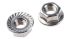 RS PRO Stainless Steel Flanged Hex Nut, DIN 6923, M10