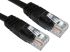 RS PRO Cat6 Straight Male RJ45 to Straight Male RJ45 Ethernet Cable, UTP, Black PVC Sheath, 250mm