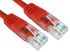 RS PRO Cat6 Straight Male RJ45 to Straight Male RJ45 Ethernet Cable, UTP, Red PVC Sheath, 1m