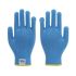244* Blue HPPE, Polyester Cut Resistant, Food Work Gloves, Size 8, Medium
