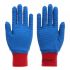 275BG* Blue Cotton Abrasion Resistant, Dry Environment Work Gloves, Size 8, Medium, Latex Coating