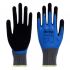 Guantes de trabajo de Fibra de vidrio, HPPE, Nylon, Spandex Azul Uniglove serie 340FCD*, talla 6, XS, con recubrimiento