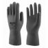 Unigloves 680* Black Latex Chemical Resistant Work Gloves, Size 9, Large