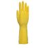 Uniglove UCHG300** Yellow Latex Oil Grip, Oil Repellent Work Gloves, Size 8, Medium