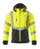 Mascot Workwear 15502-246 Yellow/Navy Unisex Hi Vis Softshell Jacket, 116 cm