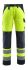 Pantalones alta visibilidad Mascot Workwear, talla 35plg, de color Amarillo/Azul marino, Transpirable, Protección