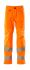 19590-449 Orange Breathable, Waterproof Hi Vis Work Trousers, 43in Waist Size