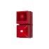 Clifford & Snell YL40 Series Red Sounder Beacon, 48 V dc, IP65, Bulkhead, Flat Wall, 108dB at 1 Metre
