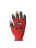 Traffi X-Dura Red Nylon Abrasion Resistant Work Gloves, Size 8, Medium, Polyurethane Coating