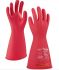 Tilsatec Pulse Red Rubber Electrical Safety Electrical Insulating Gloves, Size 9, Large, Latex Coating