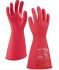 Tilsatec Pulse Red Rubber Electrical Safety Electrical Insulating Gloves, Size 11, Latex Coating