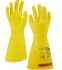 Tilsatec Pulse Yellow Rubber Electrical Safety Electrical Insulating Gloves, Size 8, Medium, Latex Coating