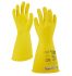 Tilsatec Pulse Yellow Rubber Electrical Safety Electrical Insulating Gloves, Size 10, XL, Latex Coating