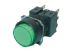 Omron A16 Series Illuminated Push Button Switch, Panel Mount, Green LED, IP65
