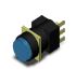 Omron A16 Series Push Button Switch, Momentary, Panel Mount, SPDT, Blue LED, 30V dc, IP65