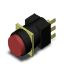 Omron A16 Series Push Button Switch, Momentary, Panel Mount, SPDT, Red LED, 30V dc, IP65