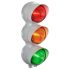 LED světla semaforu Žádný LED 3 světelné prvky barva Jantarová, zelená, červená 12 → 24 V AC/DC Jantarová,