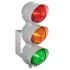 LED světla semaforu Žádný LED 3 světelné prvky barva Jantarová, zelená, červená 12 → 24 V AC/DC Jantarová,