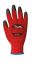 Traffi Classic Red Nylon General Purpose General Handling Gloves, Size 8, Medium, Polyurethane Coating