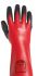 Traffi Red Cotton Oil Grip, Oil Repellent Waterproof Gloves, Size 7, Small, NBR Coating