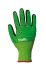 Traffi Green Elastane, HPPE, Polyester, Steel Impact Protection Arm Protector, Size 6, XS, Nitrile Coating