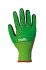 Traffi Green Elastane, HPPE, Polyester, Steel Impact Protection Arm Protector, Size 9, Large, Nitrile Coating