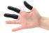 EUROSTAT Black Latex Finger Cots, Size S, 1440 per pack