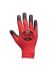 Traffi TG1360 Black/Red Elastane, Nylon Safety Gloves, Size 8, Medium, Polyurethane Coating