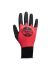 TG1850 Black/Red Elastane, Nylon Safety Gloves, Size 8, Medium, Natural Rubber Coating