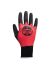 Traffi TG1850 Black/Red Elastane, Nylon Safety Gloves, Size 11, XXL, Natural Rubber Coating