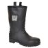 Portwest 防水防滑防静电安全靴, 不锈钢包头, 黑色, 男女通用, FW75-11
