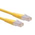 Roline Cat6 Straight Male RJ45 to Straight Male RJ45 Ethernet Cable, S/FTP, Yellow PVC Sheath, 1.5m