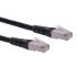 Cable Ethernet Cat6 S/FTP Roline de color Negro, long. 300mm, funda de PVC