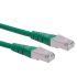 Cable Ethernet Cat6 S/FTP Roline de color Verde, long. 500mm, funda de PVC