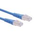 Roline Cat6 Straight Male RJ45 to Straight Male RJ45 Ethernet Cable, S/FTP, Blue PVC Sheath, 1m