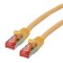 Roline Cat6a Straight Male RJ45 to Straight Male RJ45 Ethernet Cable, S/FTP, Yellow LSZH Sheath, 1.5m