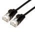 Roline Cat6a Straight Male RJ45 to Straight Male RJ45 Ethernet Cable, UTP, Black LSZH Sheath, 150mm