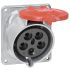 Legrand, Hypra IP44 Red 3P + N + E Industrial Power Socket, Rated At 32A, 415 V No