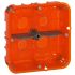 Legrand Orange Plastic Back Box, IP20, Wall Mount, 2 x 2 Gangs, 142 x 142mm