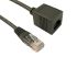 RS PRO Cat5e Straight Male RJ45 to Straight Female RJ45 Ethernet Cable, UTP, Grey PVC Sheath, 1m