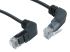 RS PRO Cat5e Right Angle Male RJ45 to Right Angle Male RJ45 Ethernet Cable, UTP, Black PVC Sheath, 2m