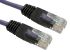 RS PRO Cat5e Straight Male RJ45 to Straight Male RJ45 Ethernet Cable, UTP, Purple PVC Sheath, 2m