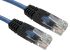 RS PRO Cat5e Straight Male RJ45 to Straight Male RJ45 Ethernet Cable, UTP, Blue PVC Sheath, 20m