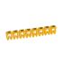 Legrand CAB 3 Clip On Cable Marker, Black on Yellow, Pre-printed "W", 1 → 2.3mm Cable, for Marking of Wiring,