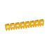 Legrand CAB3 Clip On Cable Marker, Black on Yellow, Pre-printed "T", 3.8 → 5mm Cable, for Marking of Wiring,